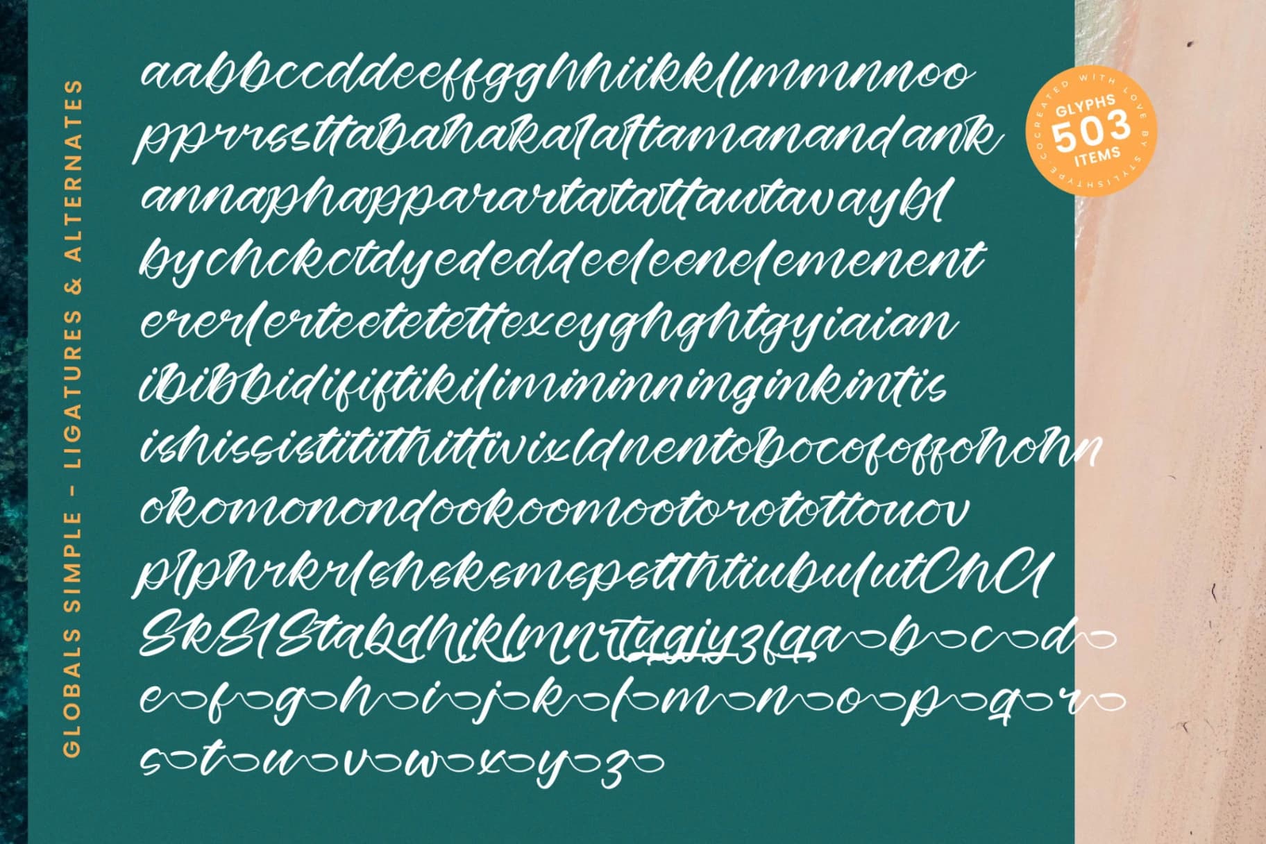 Preview 18 for Globals Simple - Bold Calligraphy Script