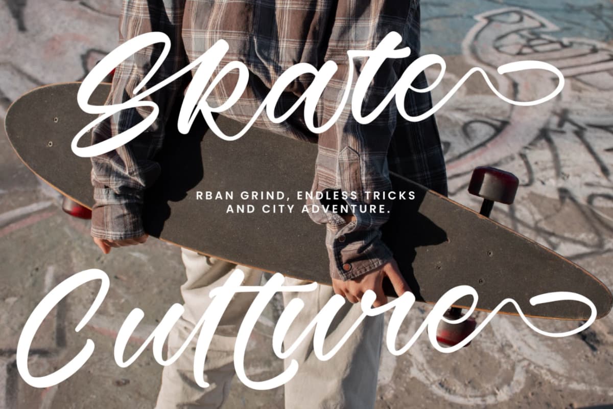 Globals Simple - Bold Calligraphy Script font preview 6