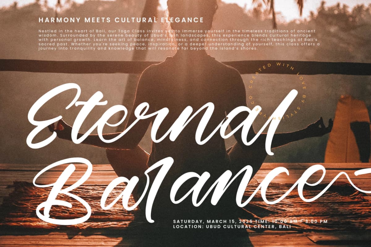 Globals Simple - Bold Calligraphy Script font preview 17
