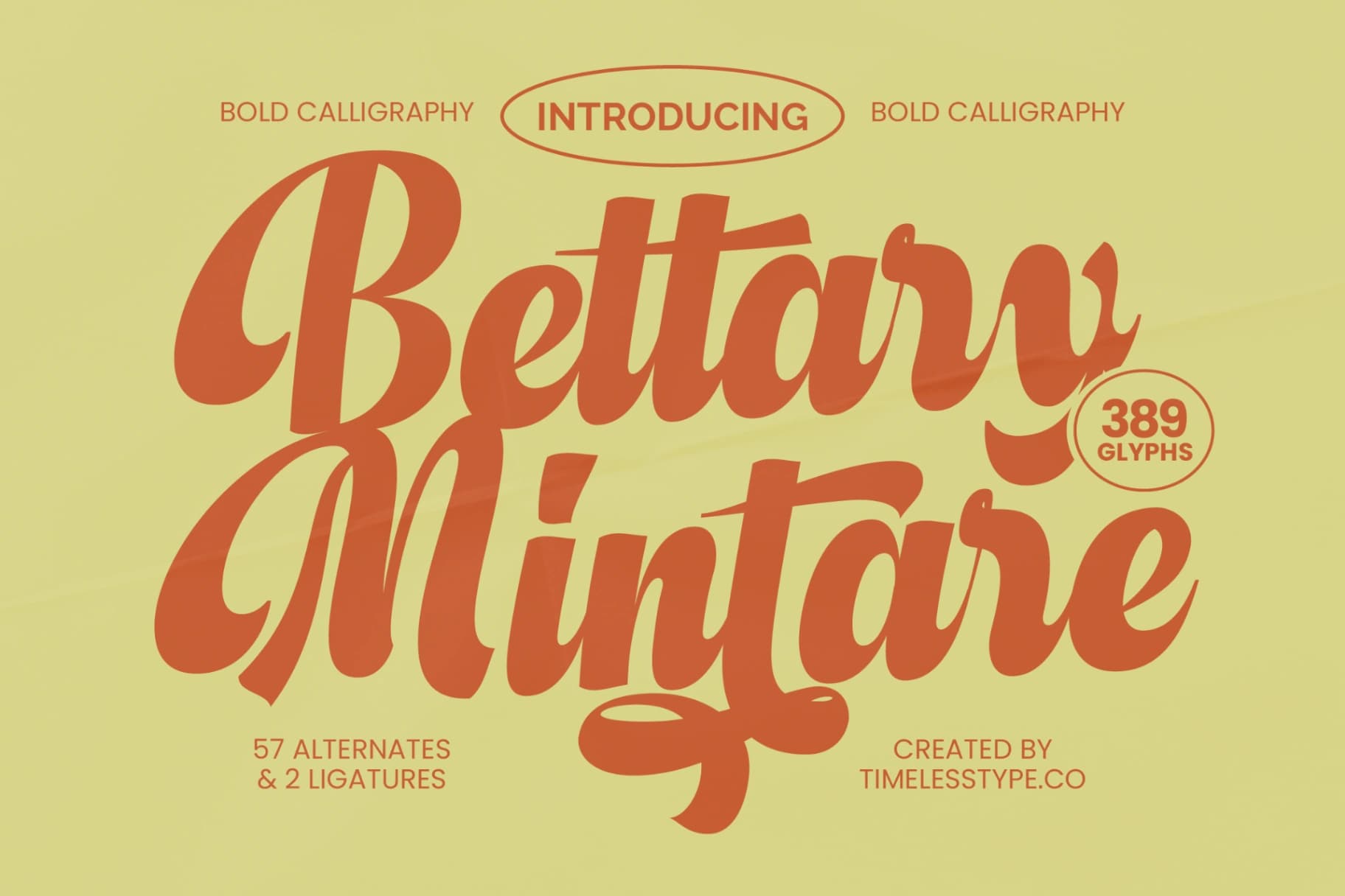 Preview of Bettary Mintare - Bold Calligraphy Font font