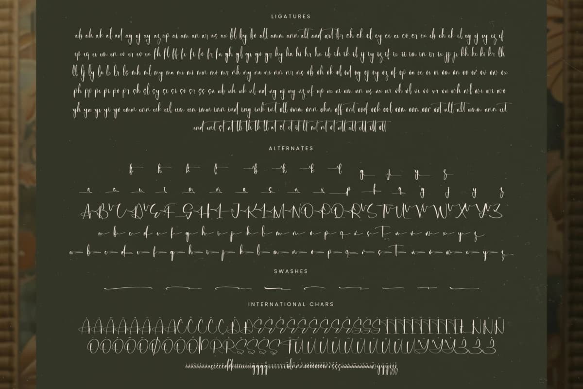 Michelyne - Stylish Signature Font font preview 19