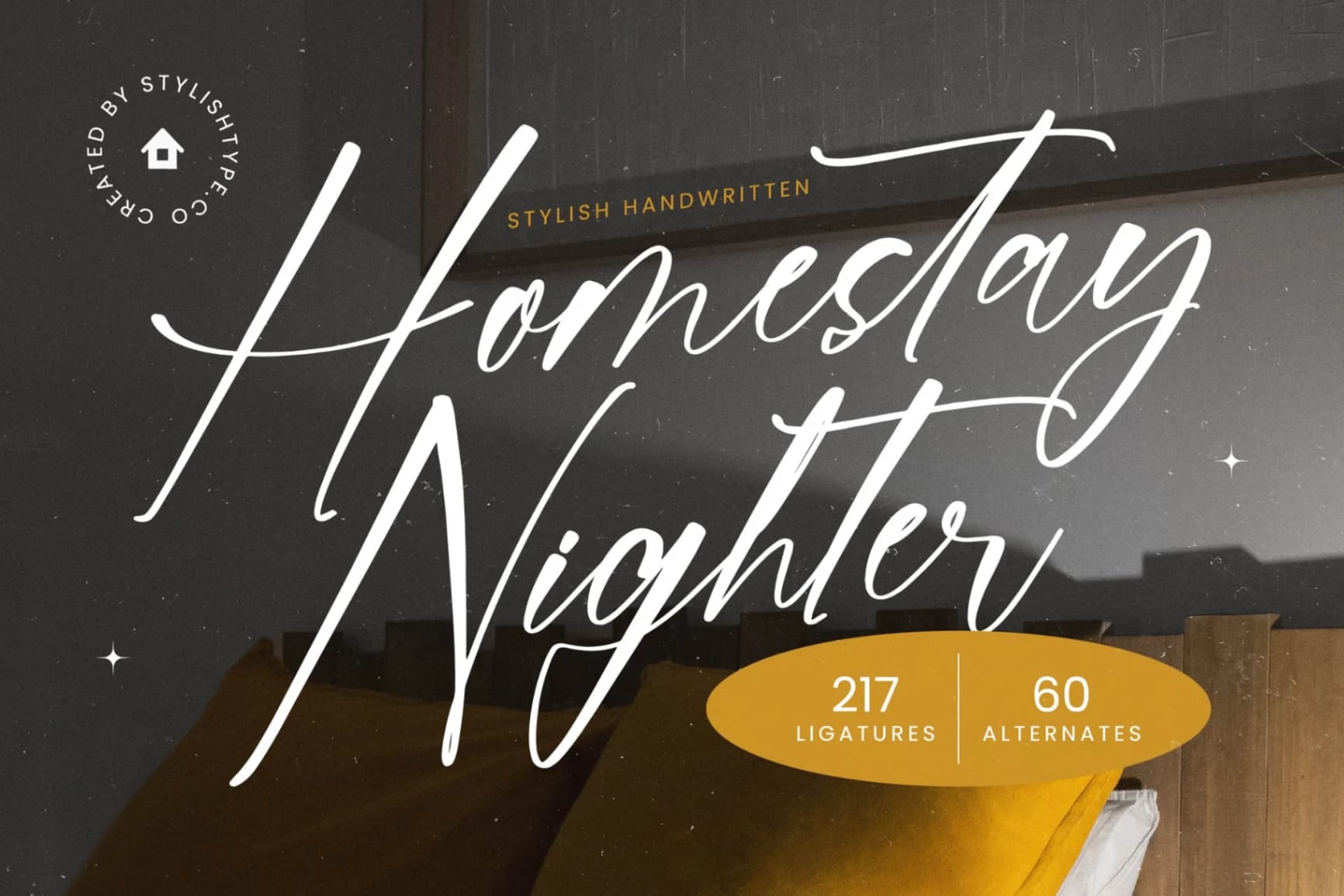 Preview of Homestay Nighter - Stylish Handwritten Font font