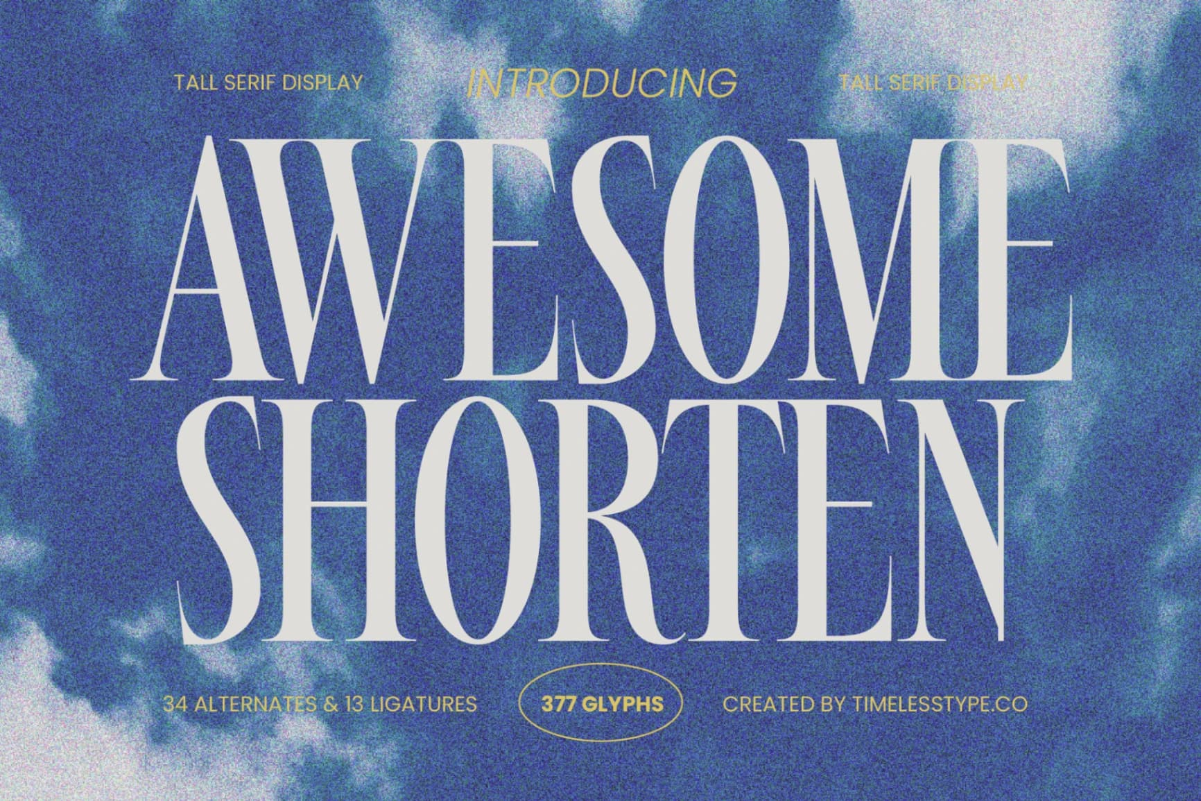 Preview 1 for Awesome Shorten - Tall Serif Display