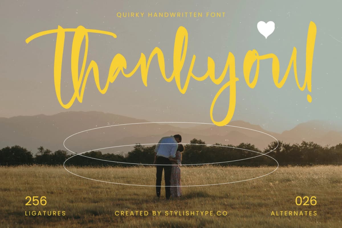 Heartime - Quirky Handwritten Font font preview 20