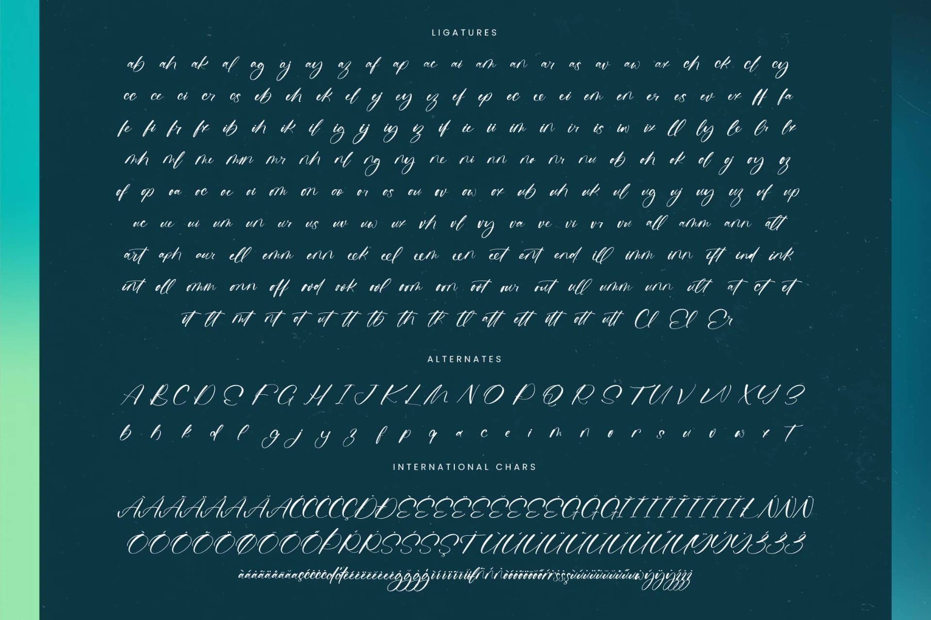 Preview 19 for Griftons Jecthor - Stylish Handwritten Font