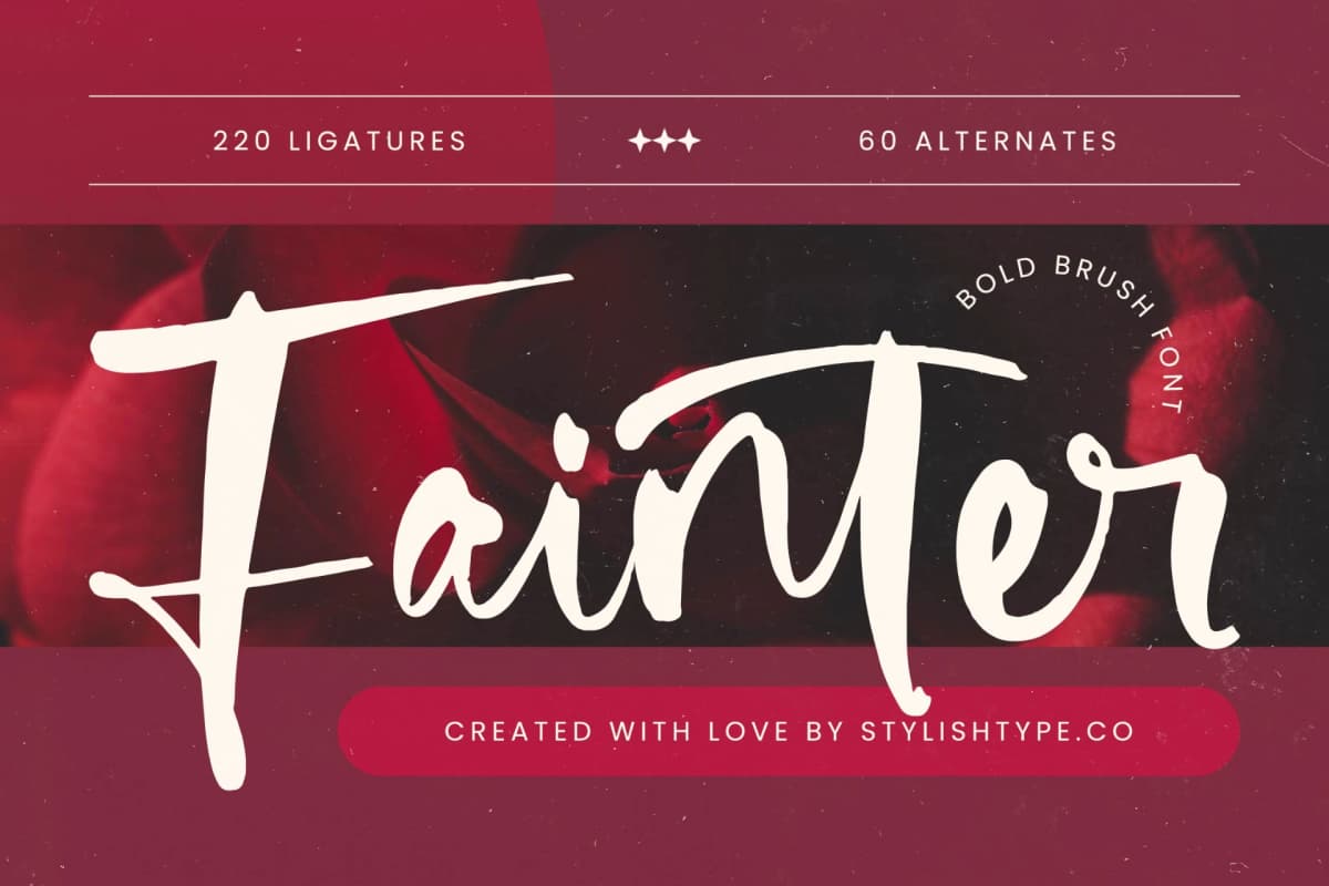 Fainter - Bold Brush Font font preview