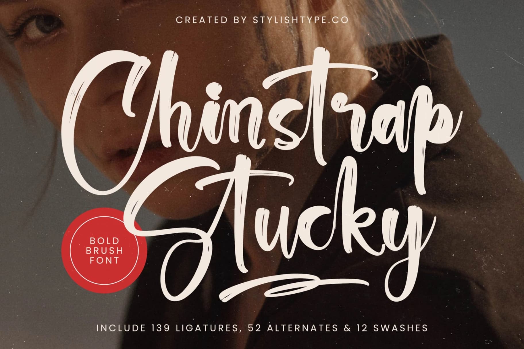 Preview of Chinstrap Stucky - Bold Brush Font font
