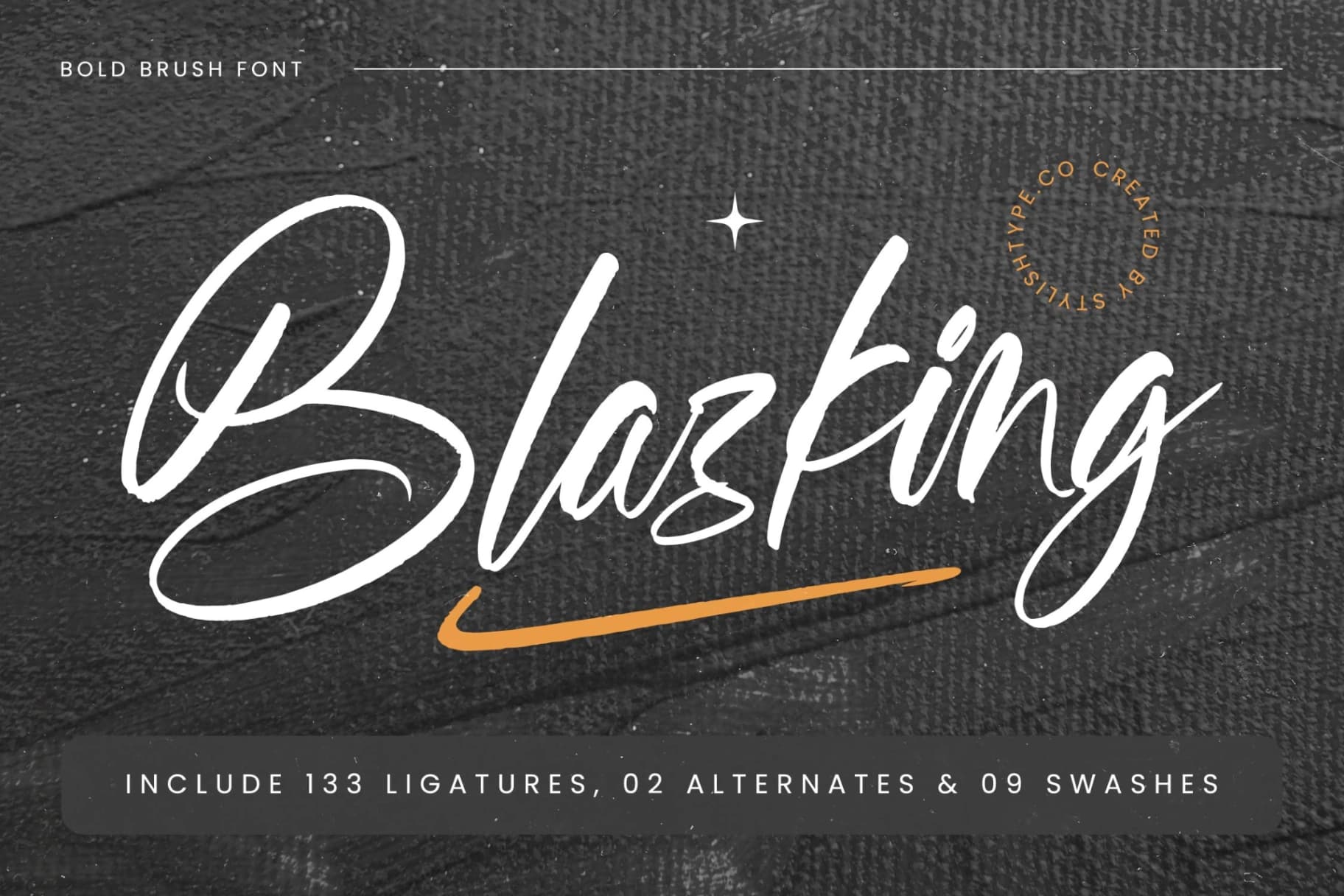 Preview of Blazking - Bold Brush Font font