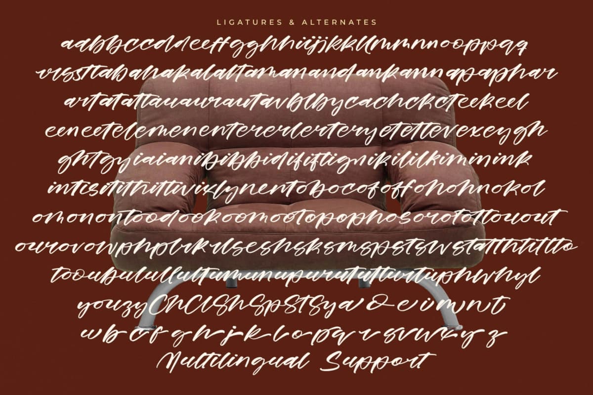 Prime Joyful - Brush Calligraphy Script font preview 19
