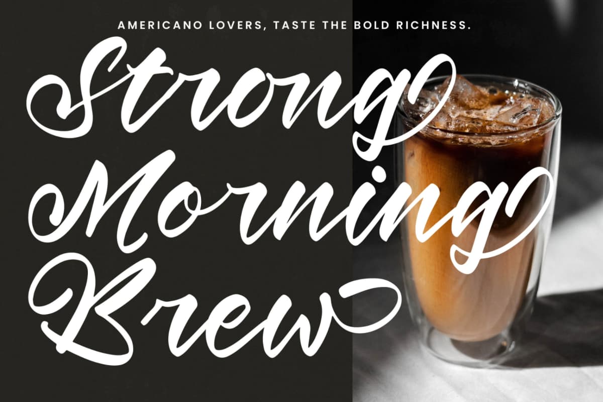 Winds Rolling - Bold Calligraphy Script Font font preview 8