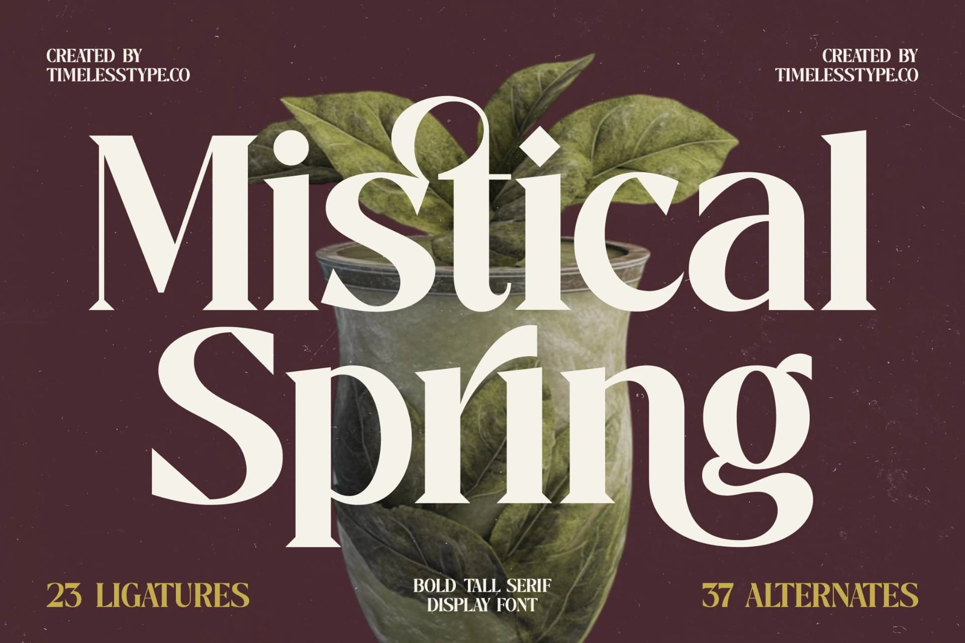 Preview 1 for Mistical Spring - Bold Tall Serif Display Font