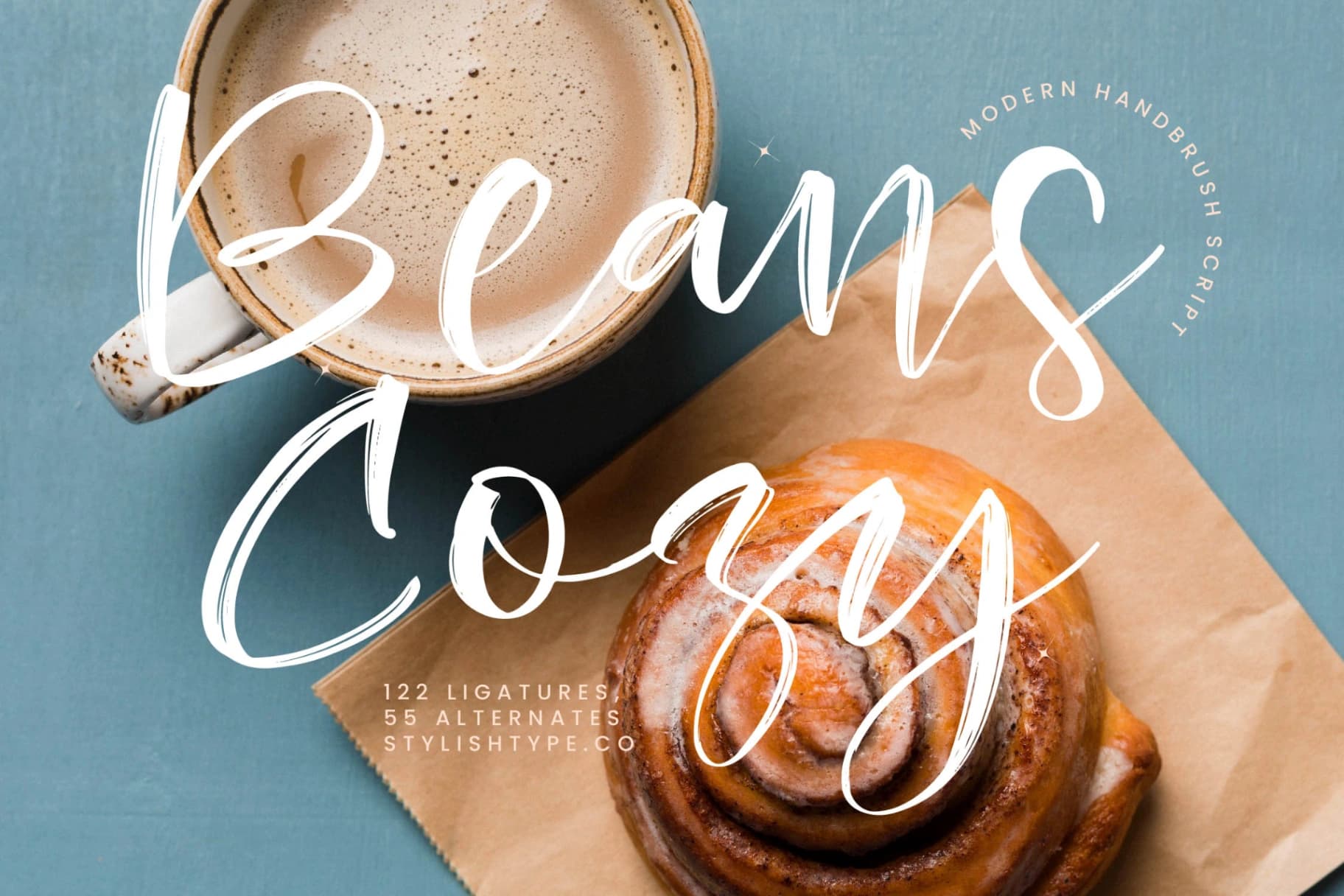Preview of Beans Cozy - Modern Handbrush Script font