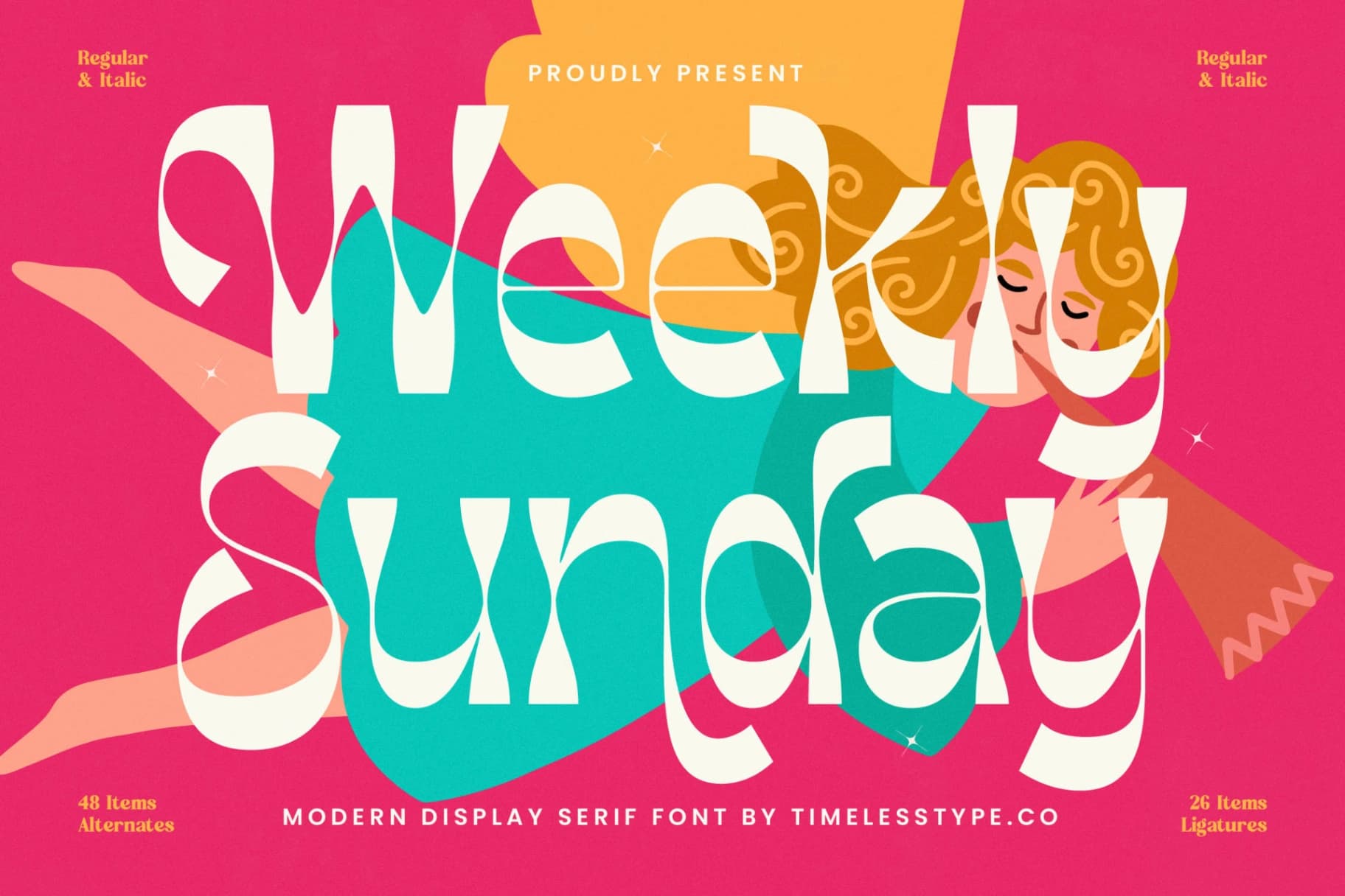 Preview of Weekly Sunday - Modern Display Serif Font font