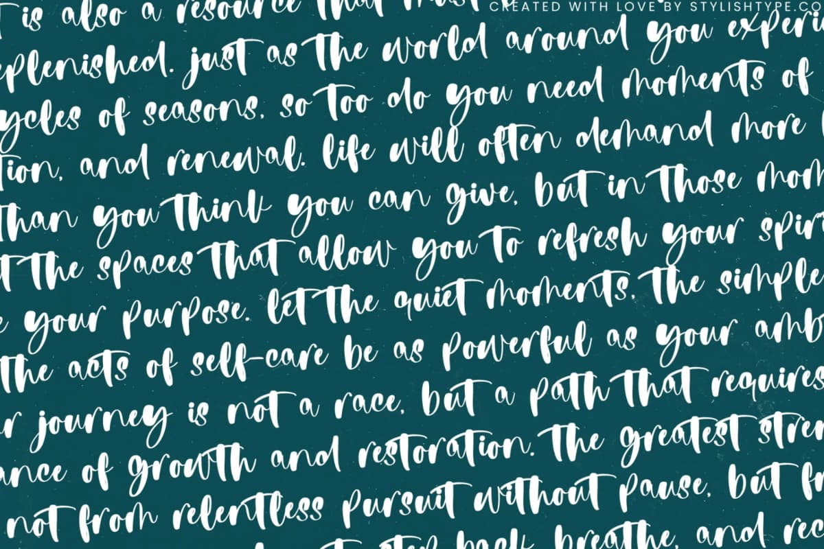 Refresh Youter - Bold Handwritten Font font preview 16