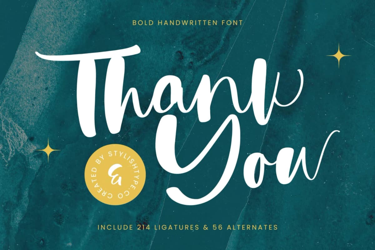 Refresh Youter - Bold Handwritten Font font preview 20