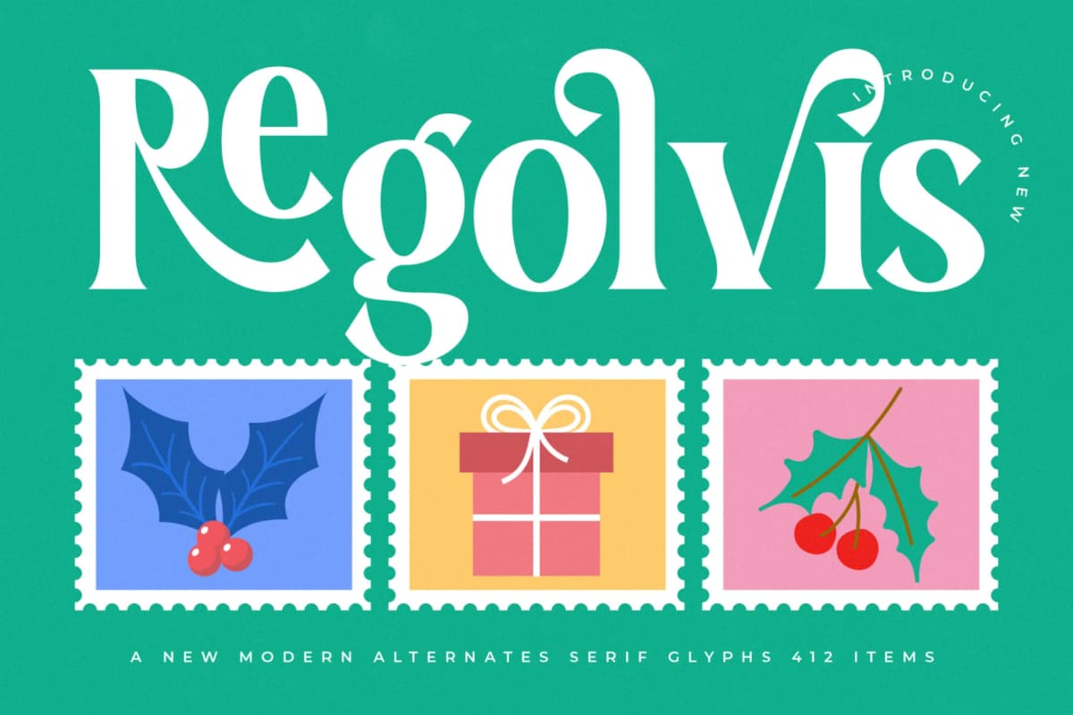 Regolvis - Modern Alternates Serif font preview 1