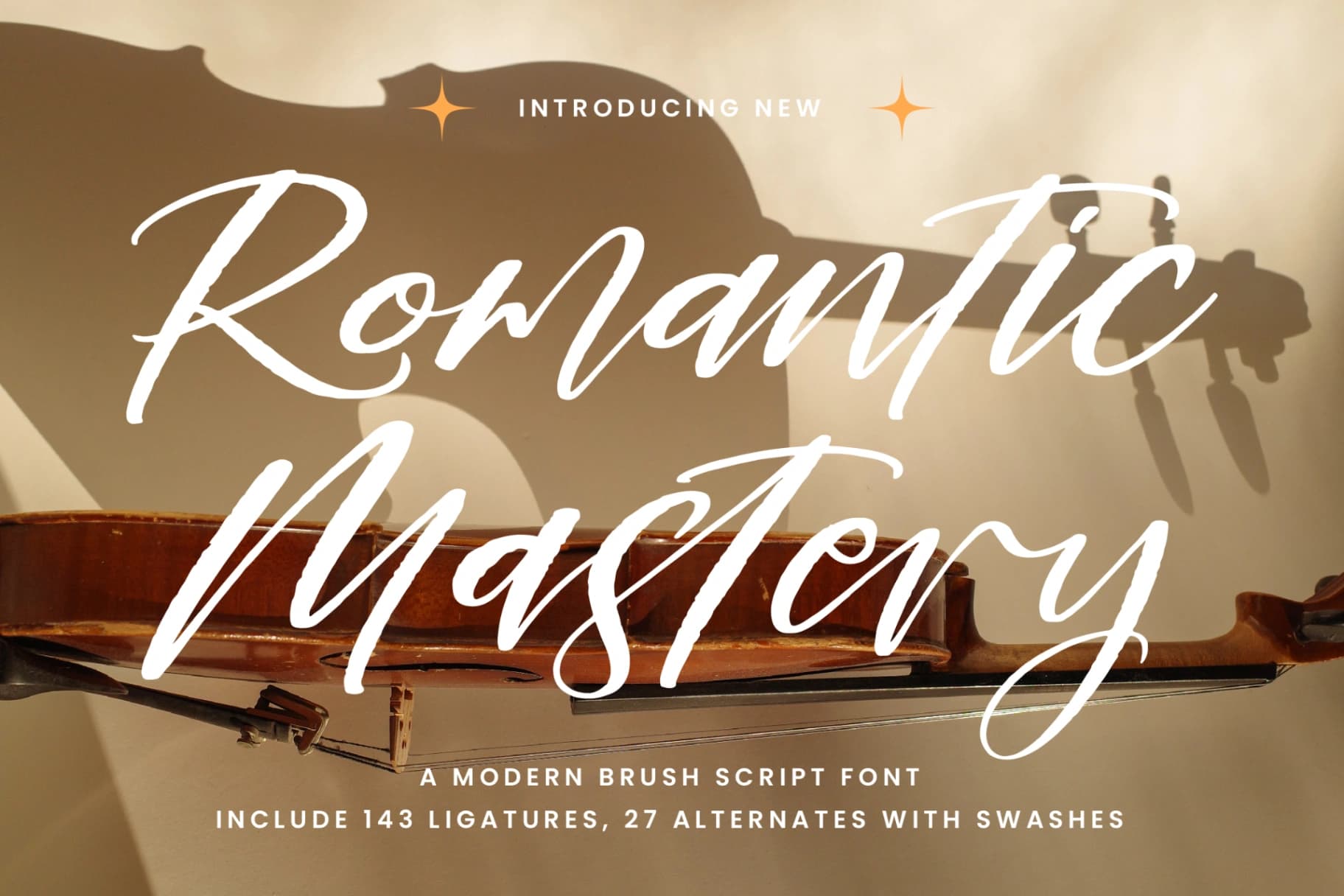 Preview of Romantic Mastery - Modern Brush Script Font font