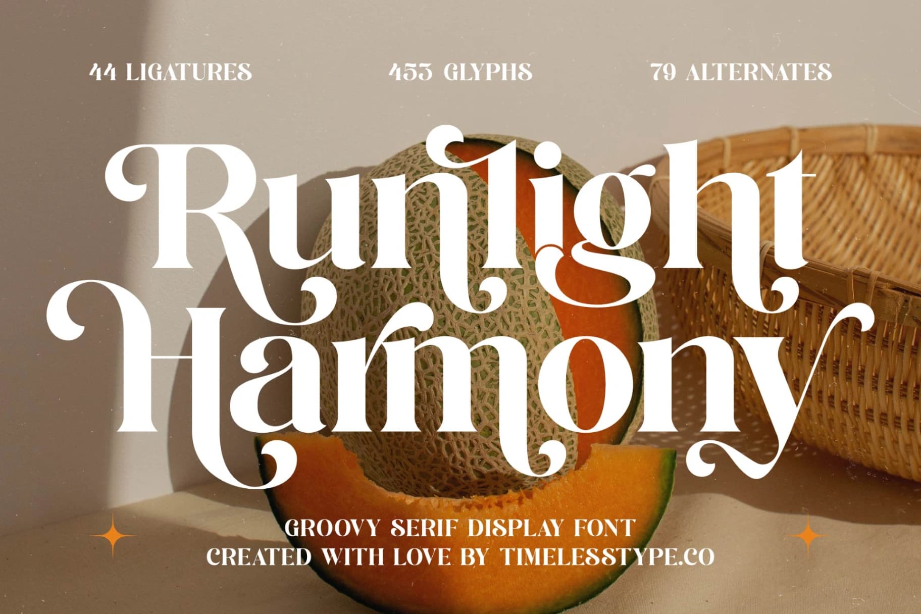 Preview 1 for Runlight Harmony - Groovy Serif Display Font