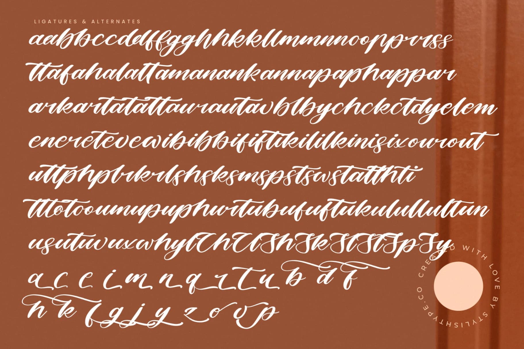 Preview 19 for Birdsta Creamy - Bold Calligraphy Script Font