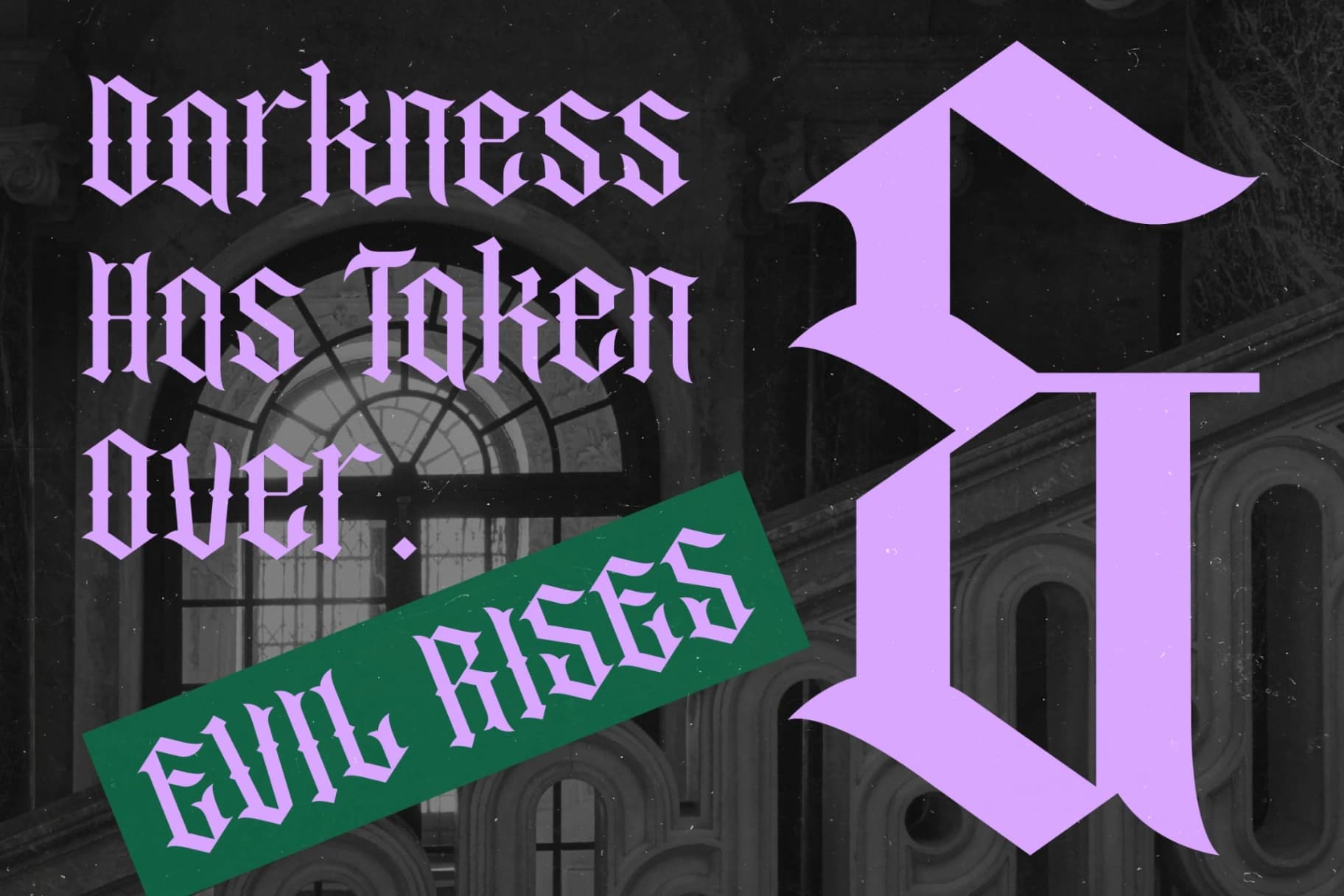 Preview 11 for Recoil Backlash - Stylish Blacklatter Font