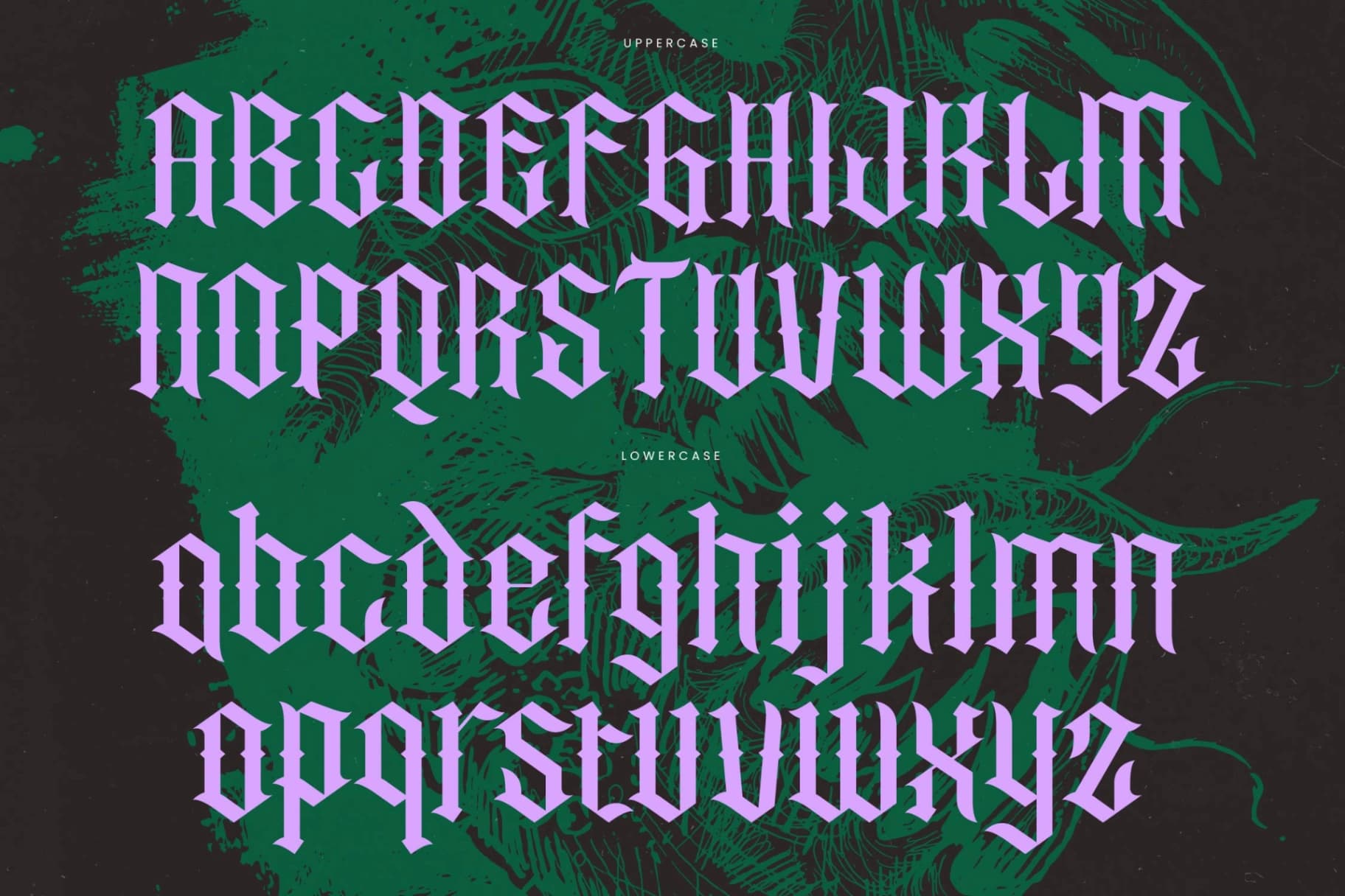 Preview 18 for Recoil Backlash - Stylish Blacklatter Font
