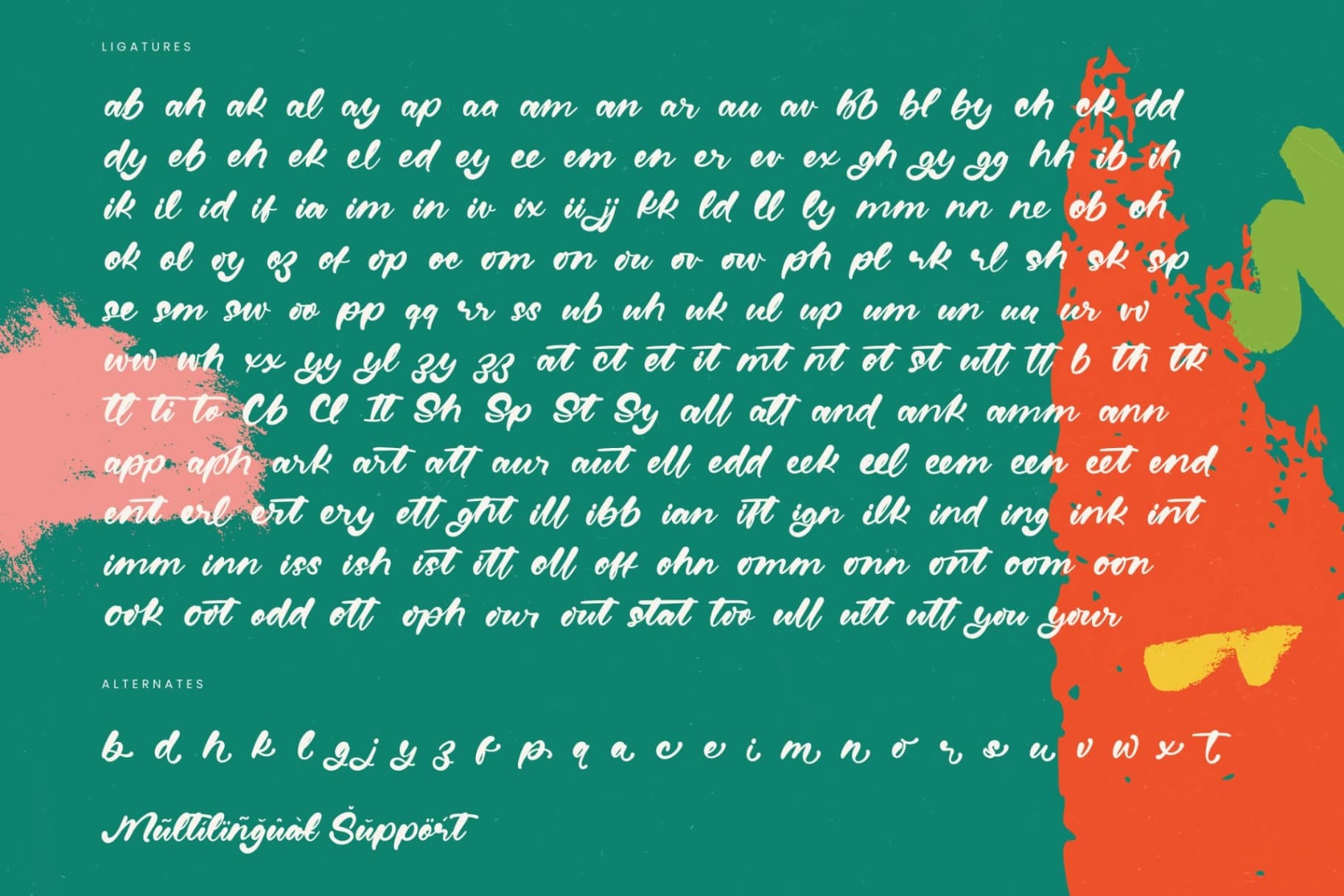 Preview 19 for Bluder Quintal - Bold Calligraphy Font