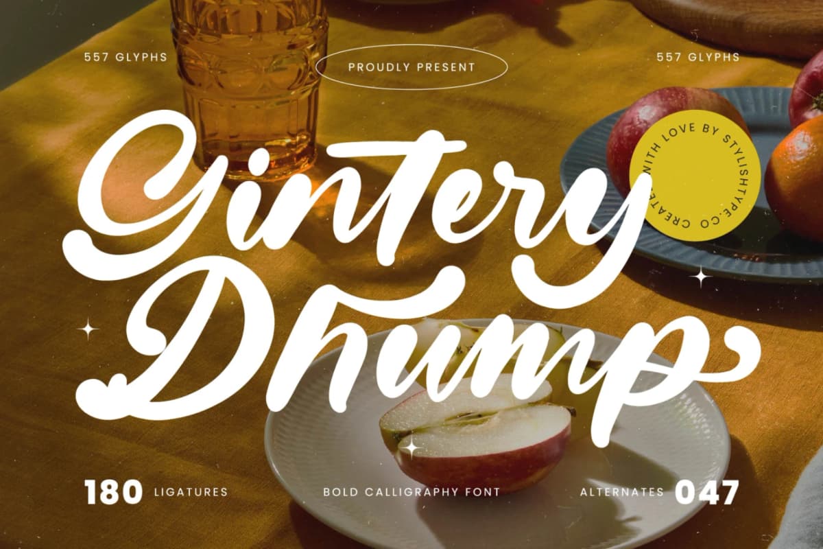 Gintery Dhump - Bold Calligraphy Font font preview