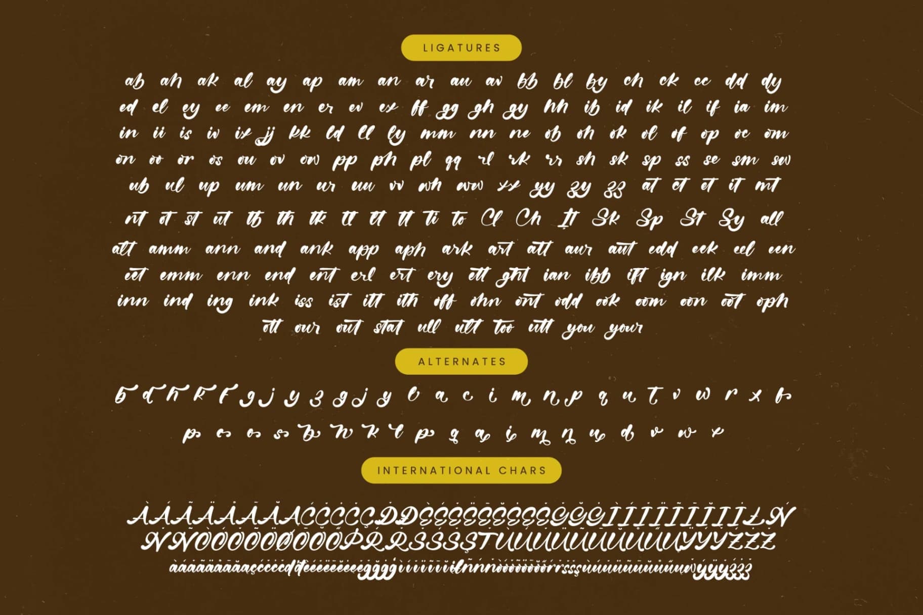 Preview 19 for Gintery Dhump - Bold Calligraphy Font
