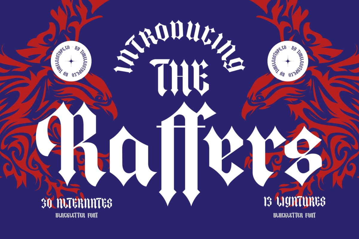 Preview 1 for The Raffers - Blackletter Font