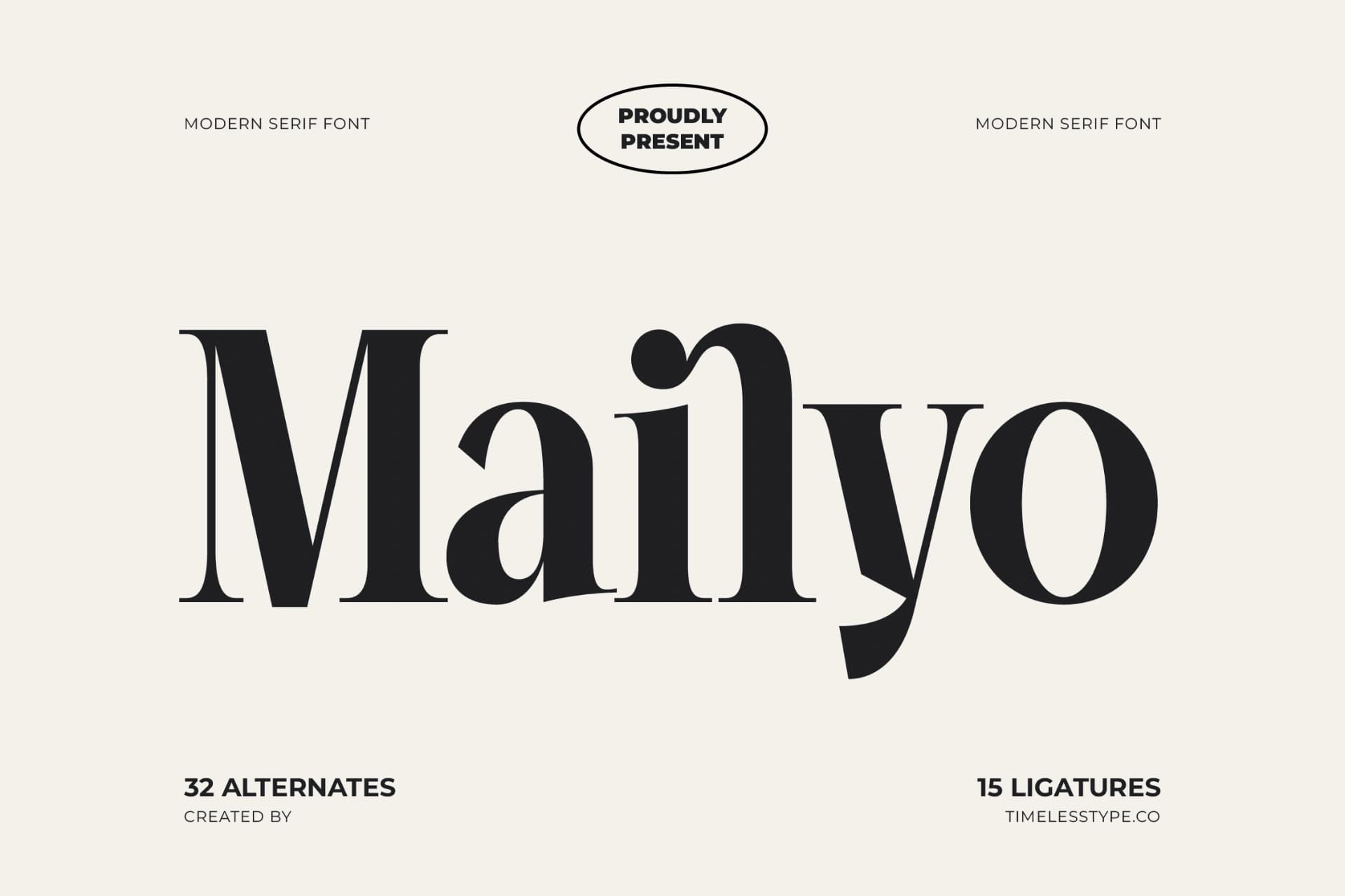 Preview 1 for Mailyo - Modern Serif Font