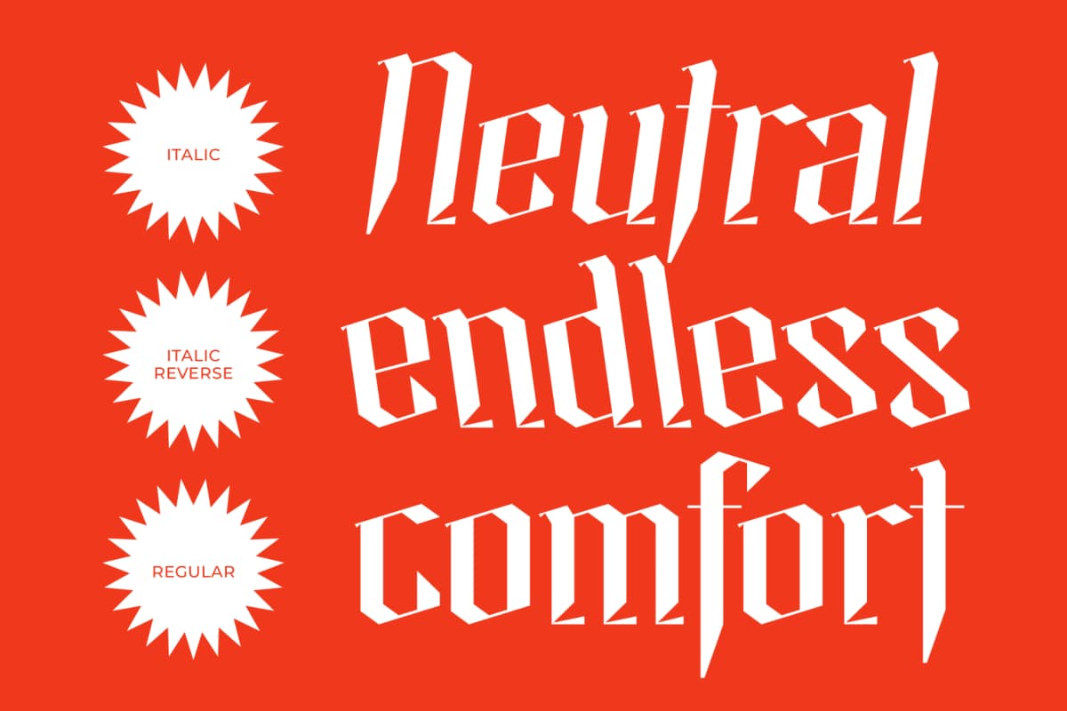 Preview 3 for Helosa - Modern Blackletter Font