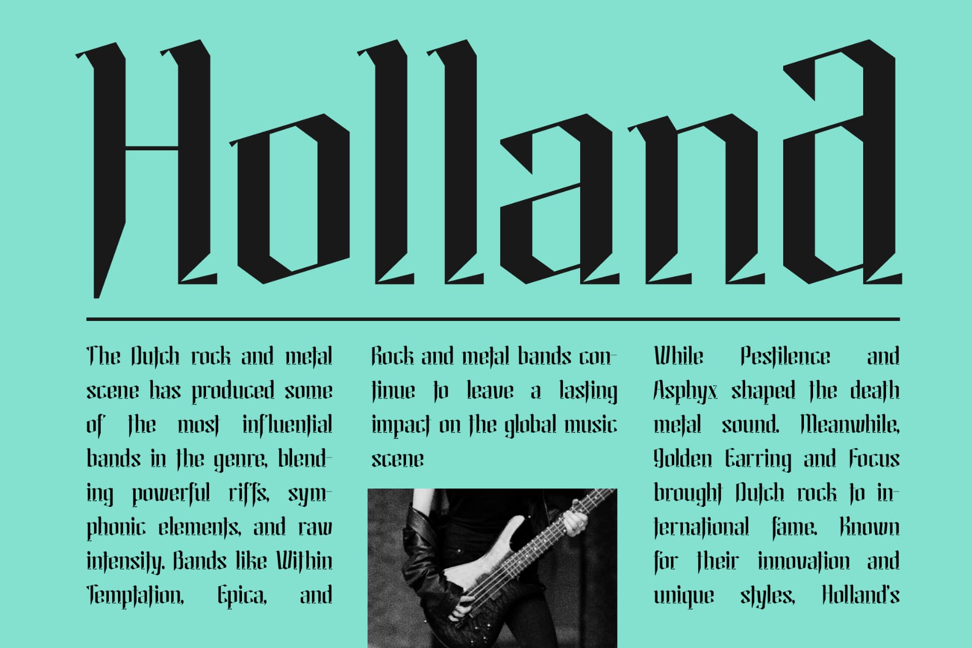 Preview 6 for Helosa - Modern Blackletter Font