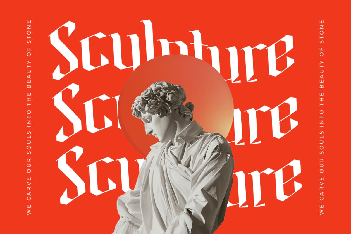 Preview 5 for Helosa - Modern Blackletter Font