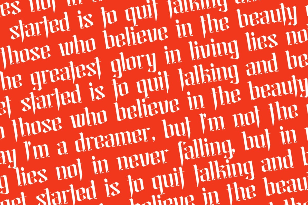 Preview 17 for Helosa - Modern Blackletter Font