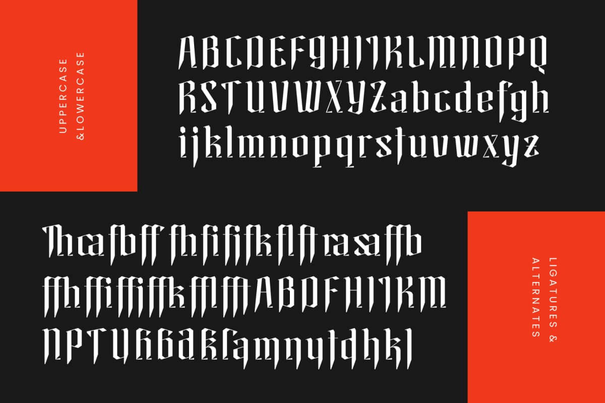 Preview 18 for Helosa - Modern Blackletter Font