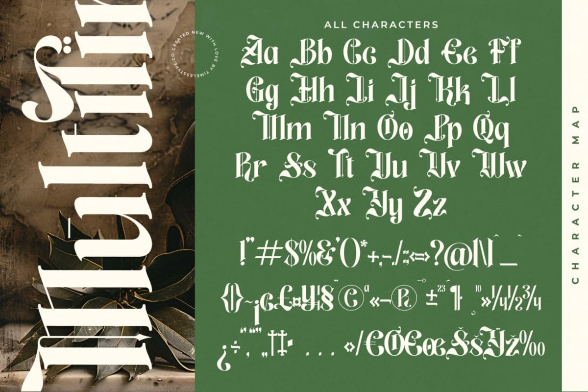 Preview 18 for Aleronk - New Classic Blackletter Font
