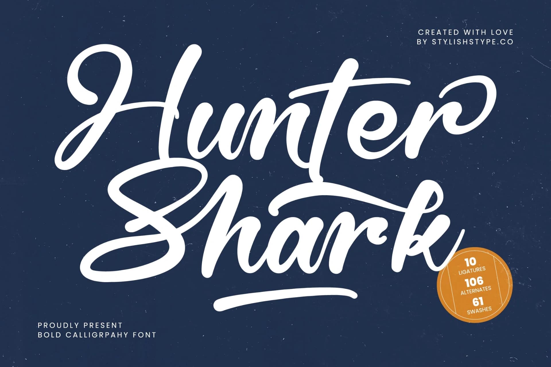 Preview of Hunter Shark - Bold Calligraphy Font font