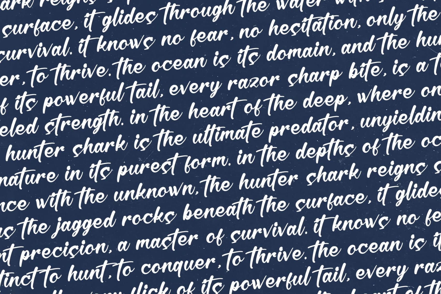 Preview 13 for Hunter Shark - Bold Calligraphy Font