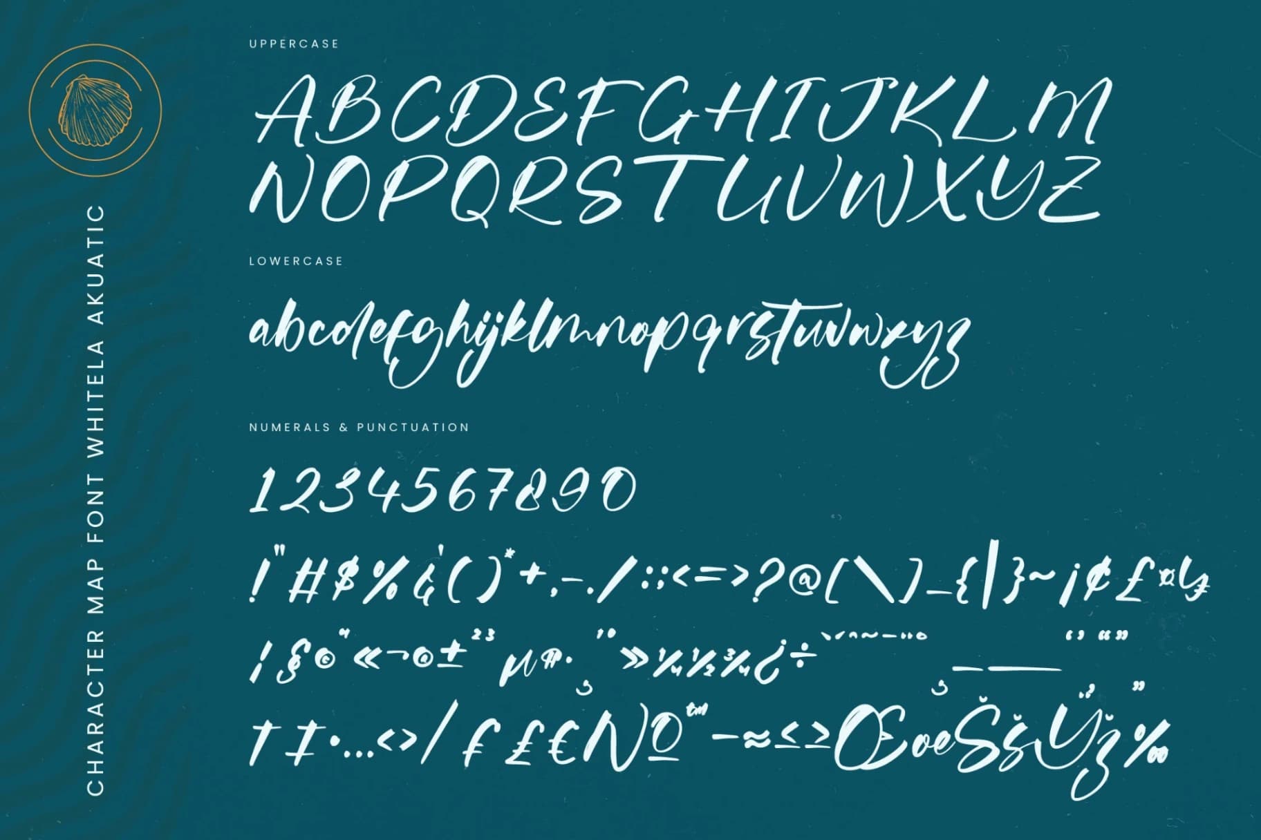 Preview 18 for Whitela Akuatic - Bold Brush Font