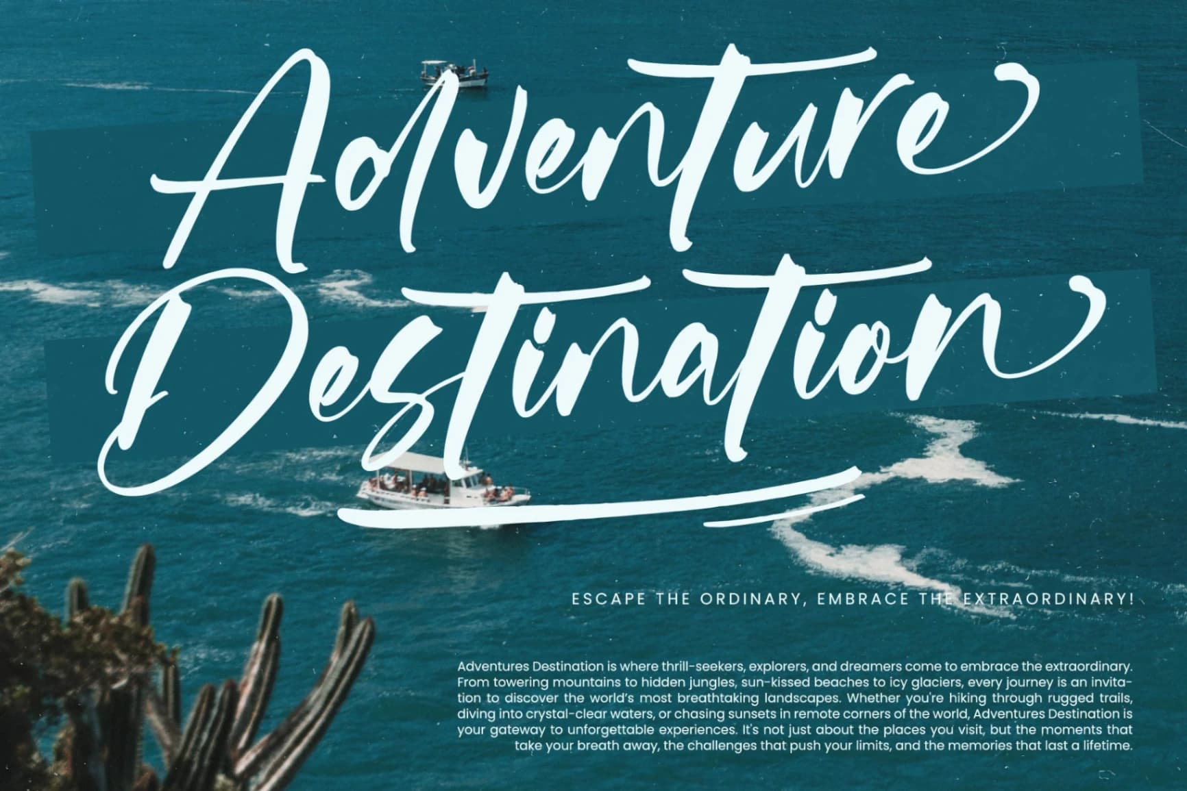 Preview 11 for Whitela Akuatic - Bold Brush Font