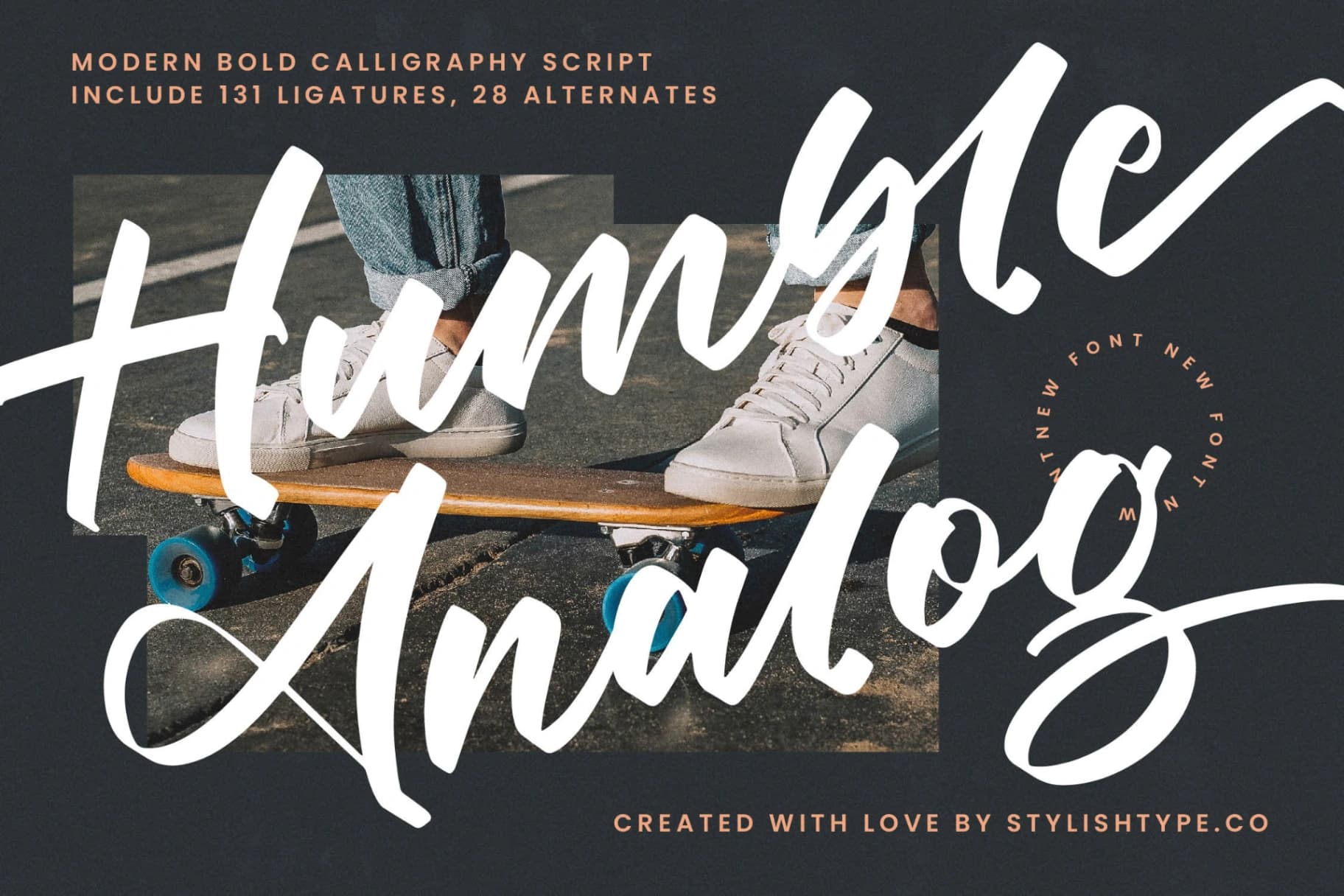 Preview of Humble Analog - Modern Bold Calligraphy Script font