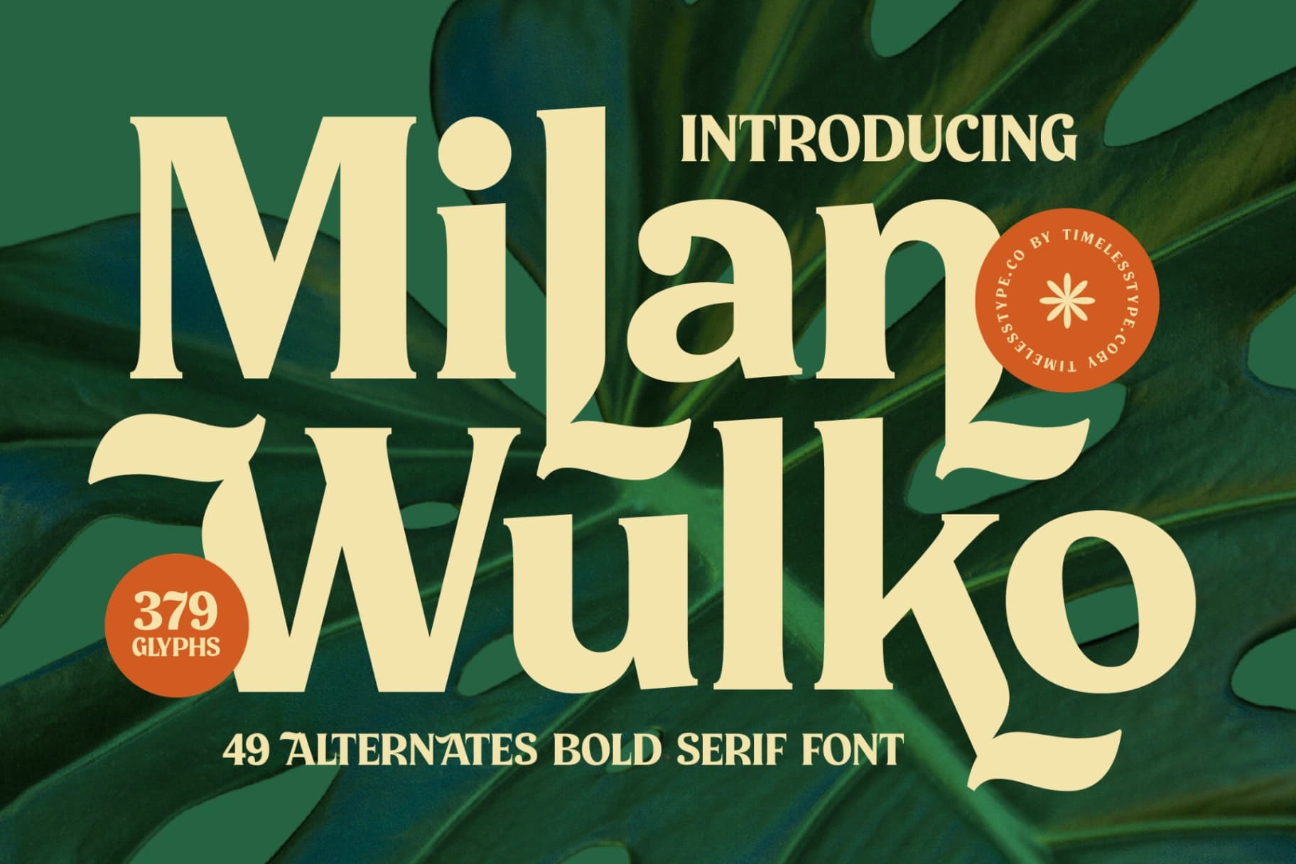 Preview 1 for Milan Wulko - Alternate Bold Serif Font