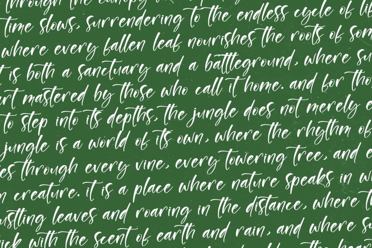 Junglend - Bold Handwritten Font font preview 12