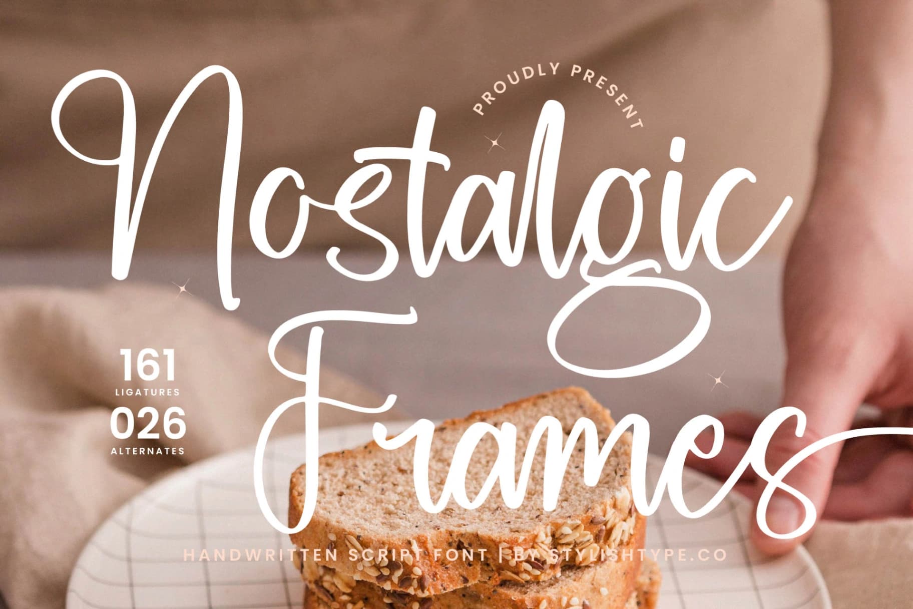 Preview of Nostalgic Frames - Handwritten Script Font font