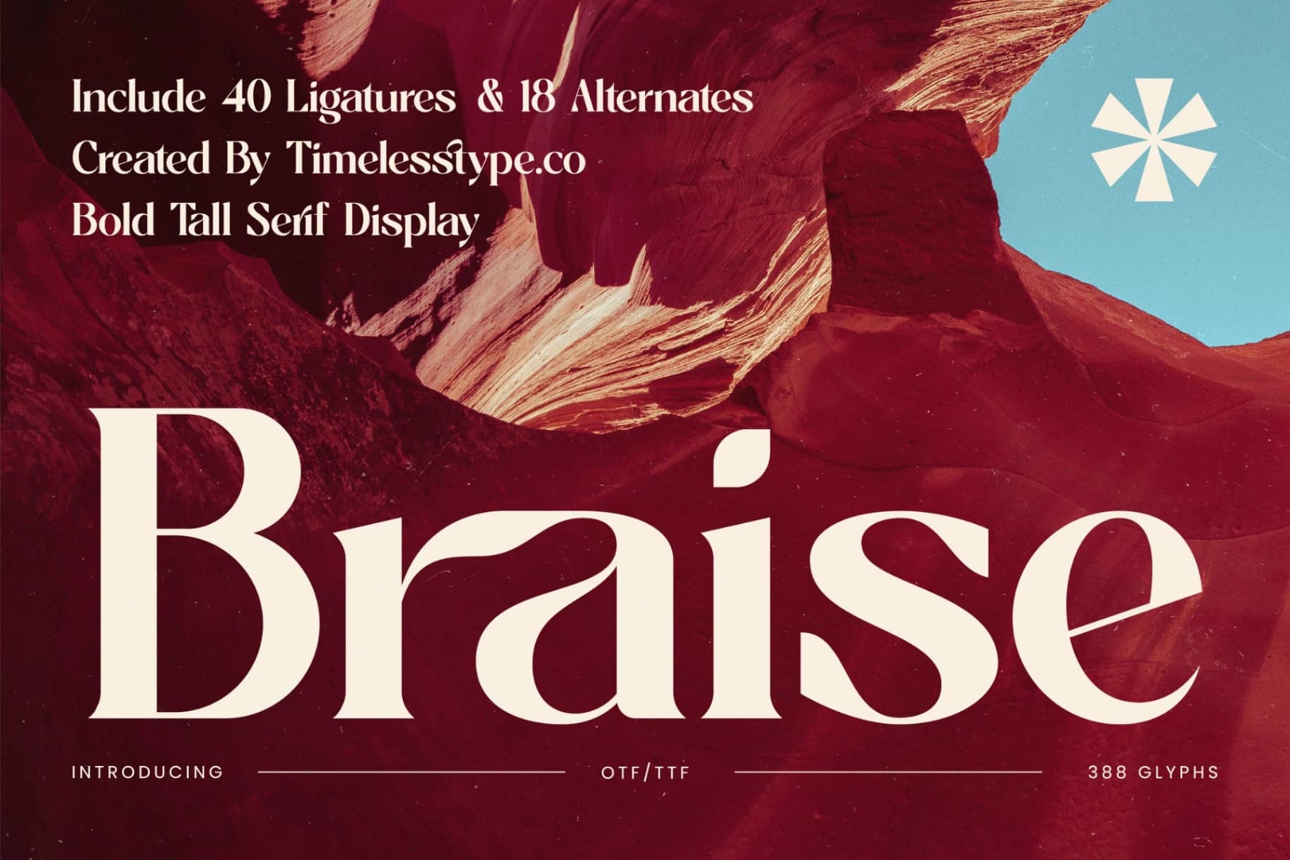 Preview 1 for Braise - Bold Tall Serif Display