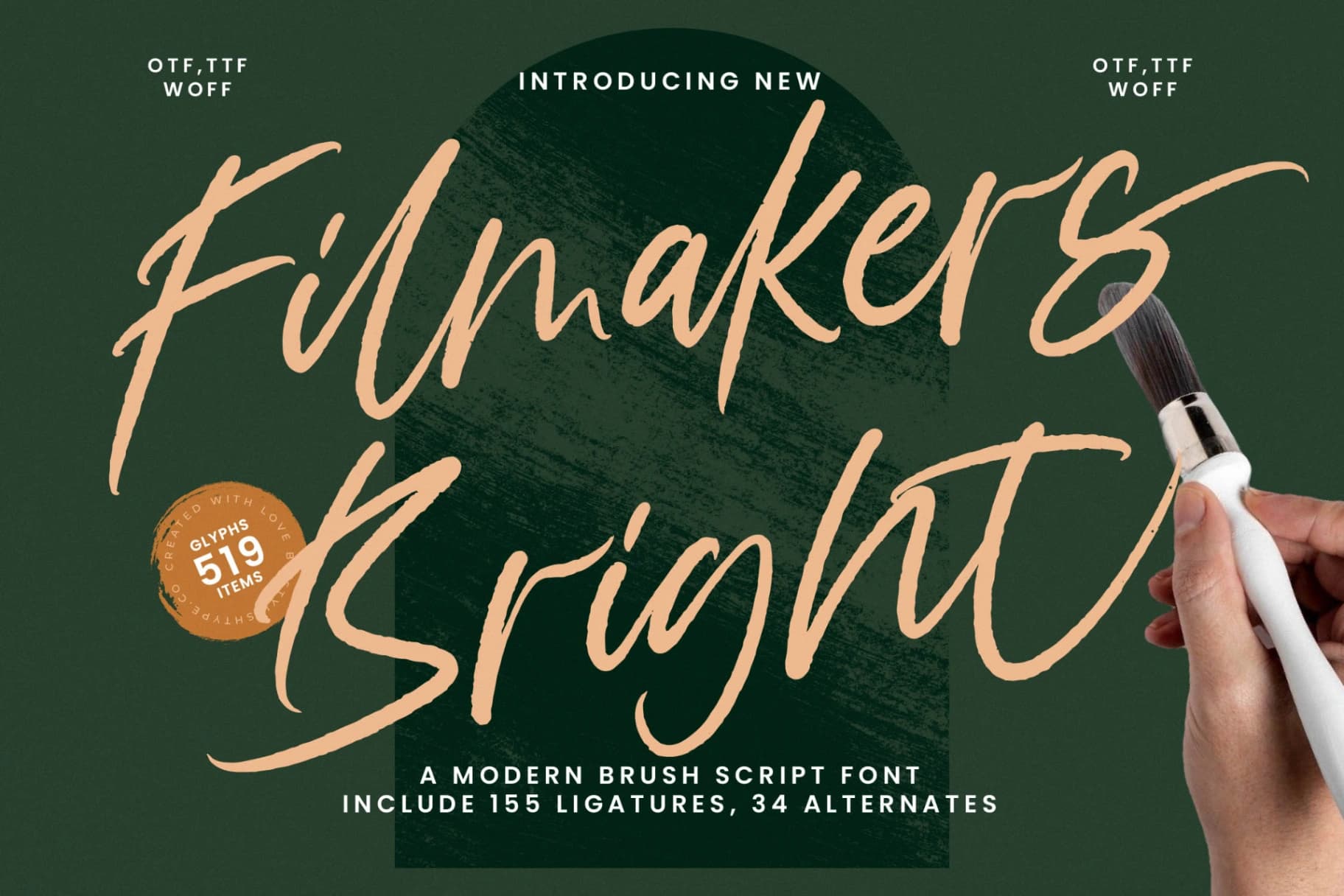 Preview of Filmakers Bright - Modern Brush Script Font font