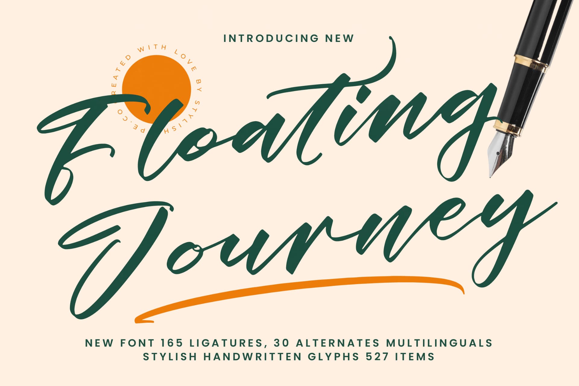 Preview of Floating Journey - Stylish Handwritten Font font