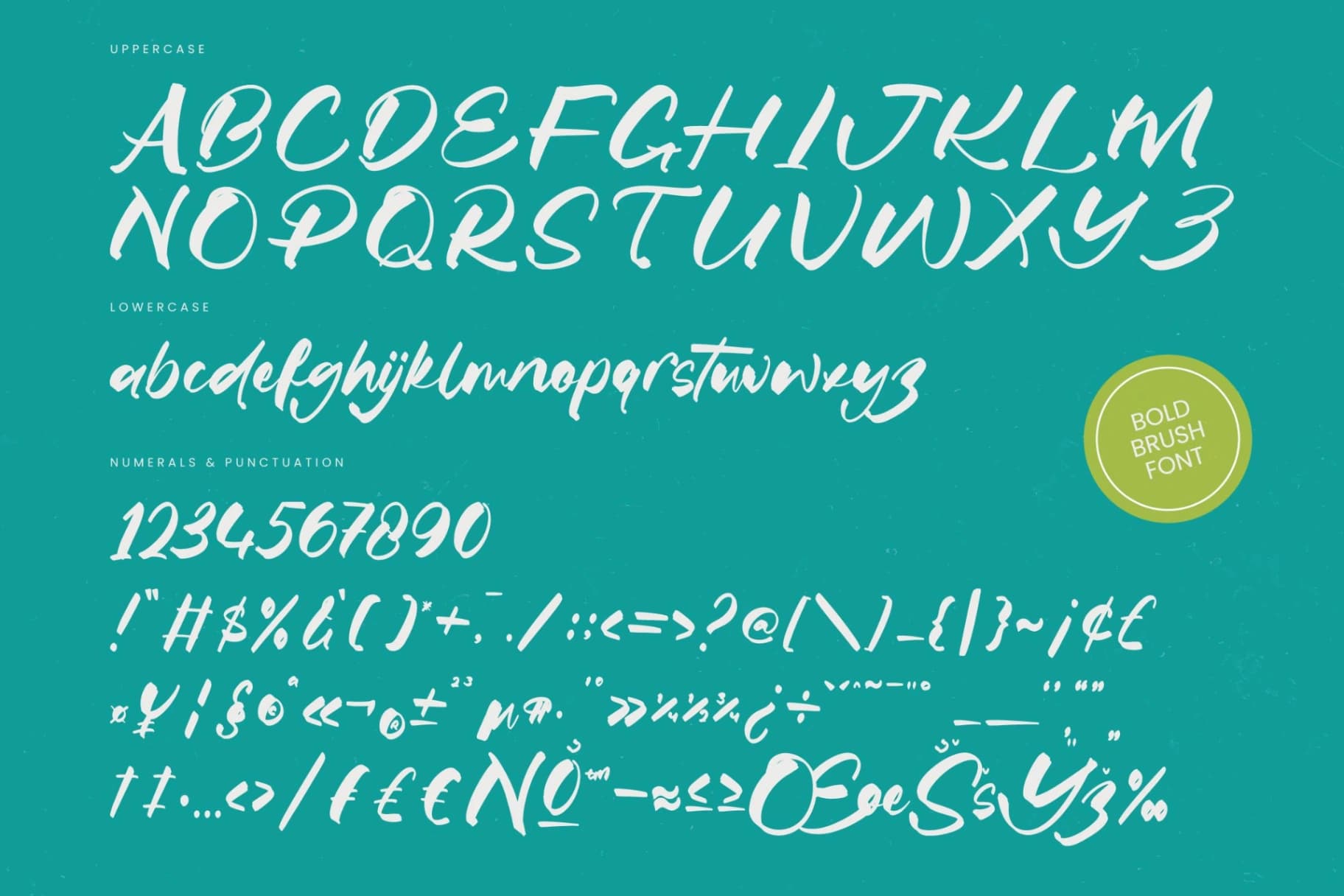 Preview 18 for Satiate Ration - Bold Brush Font