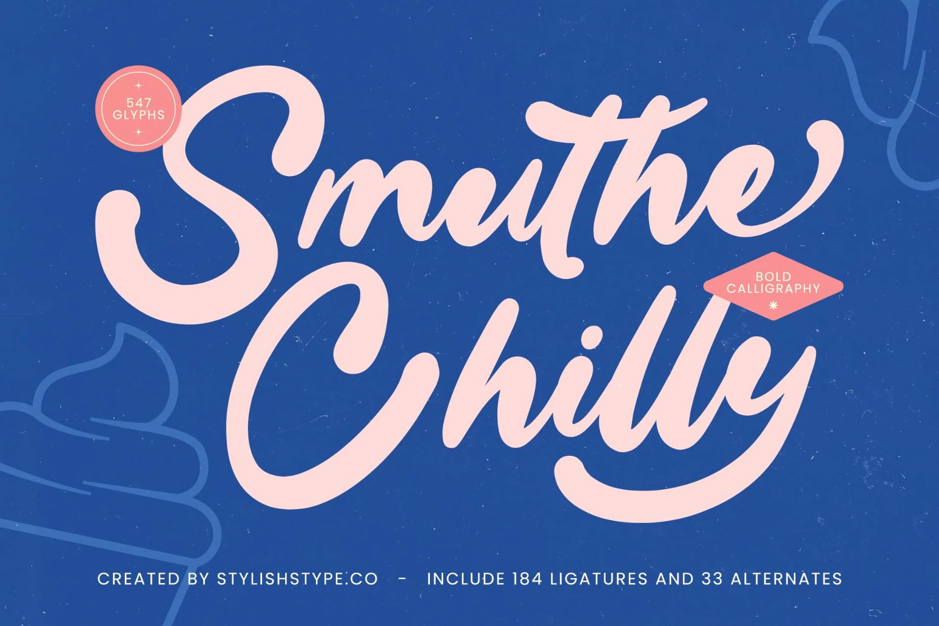 Preview of Smuthe Chilly - Bold Calligraphy Font font