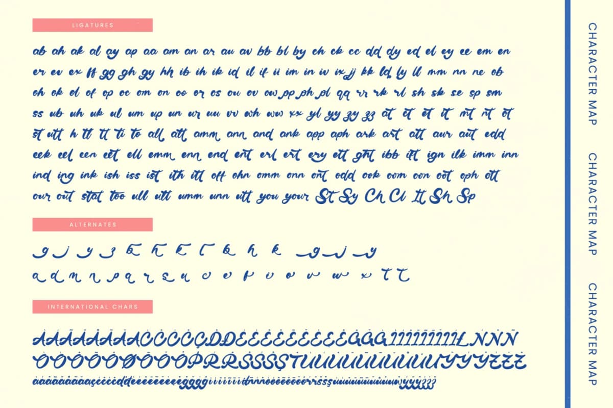 Smuthe Chilly - Bold Calligraphy Font font preview 19